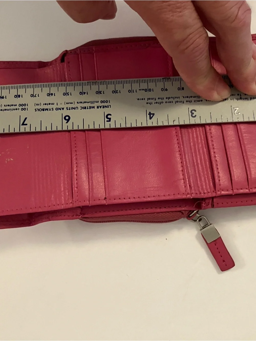Rolfs Pink Vintage Leather Wallet with Zip Compartment